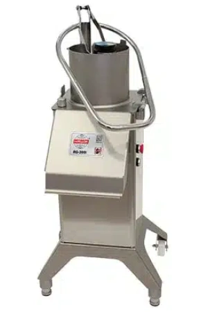 Krouhač zeleniny Hallde RG-300i s automatickou násypnou hlavou 400V 50Hz, až 3000 porcí denně, zpracuje až 40 kg za minutu
